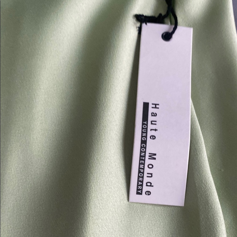Haute Monde Green Maxi A-Line Skirt - Picture 3 of 5